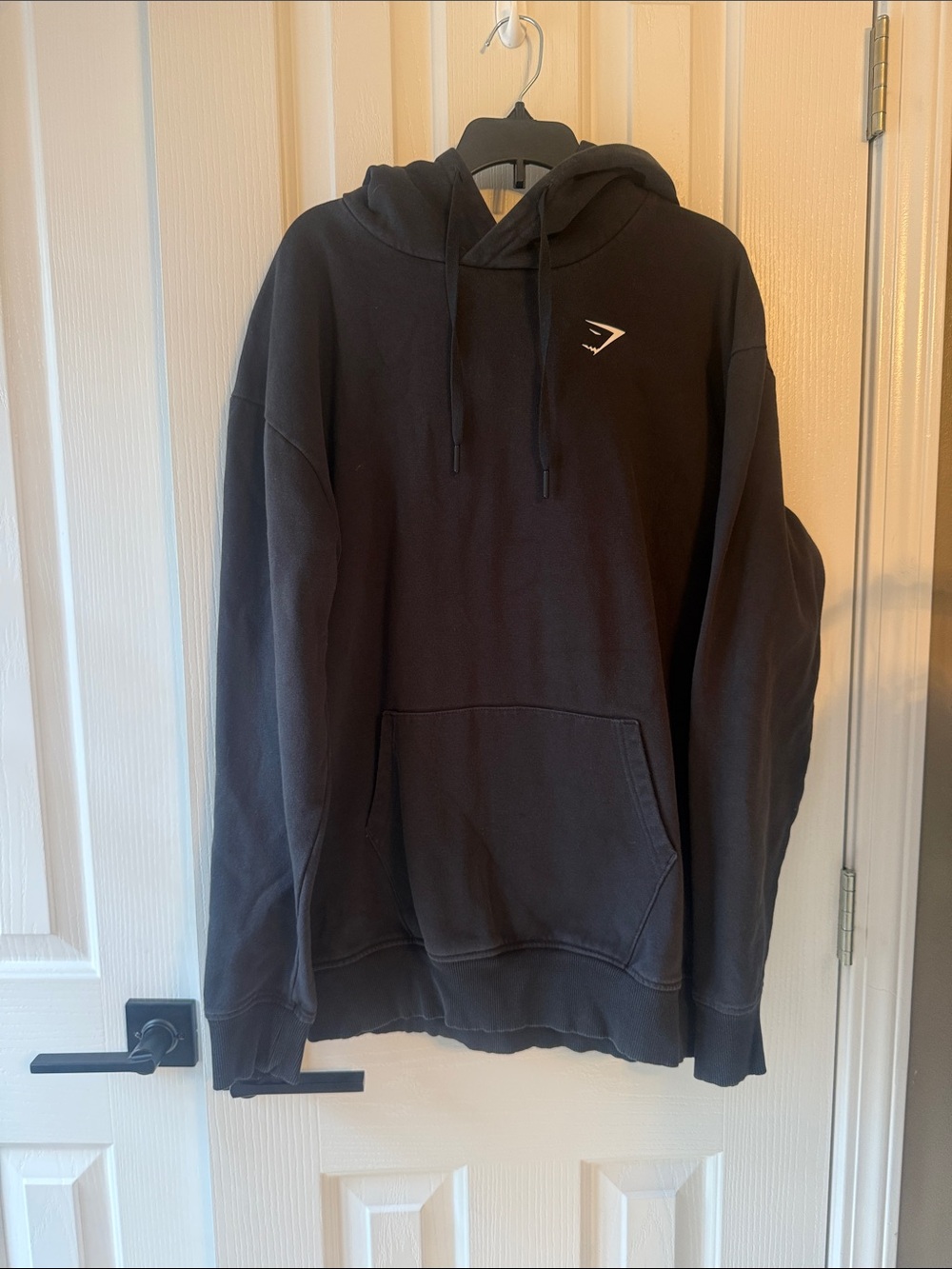 Gymshark Black Pullover Hoodie with Small Logo